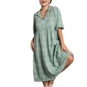 Umgee Green Midi Dress